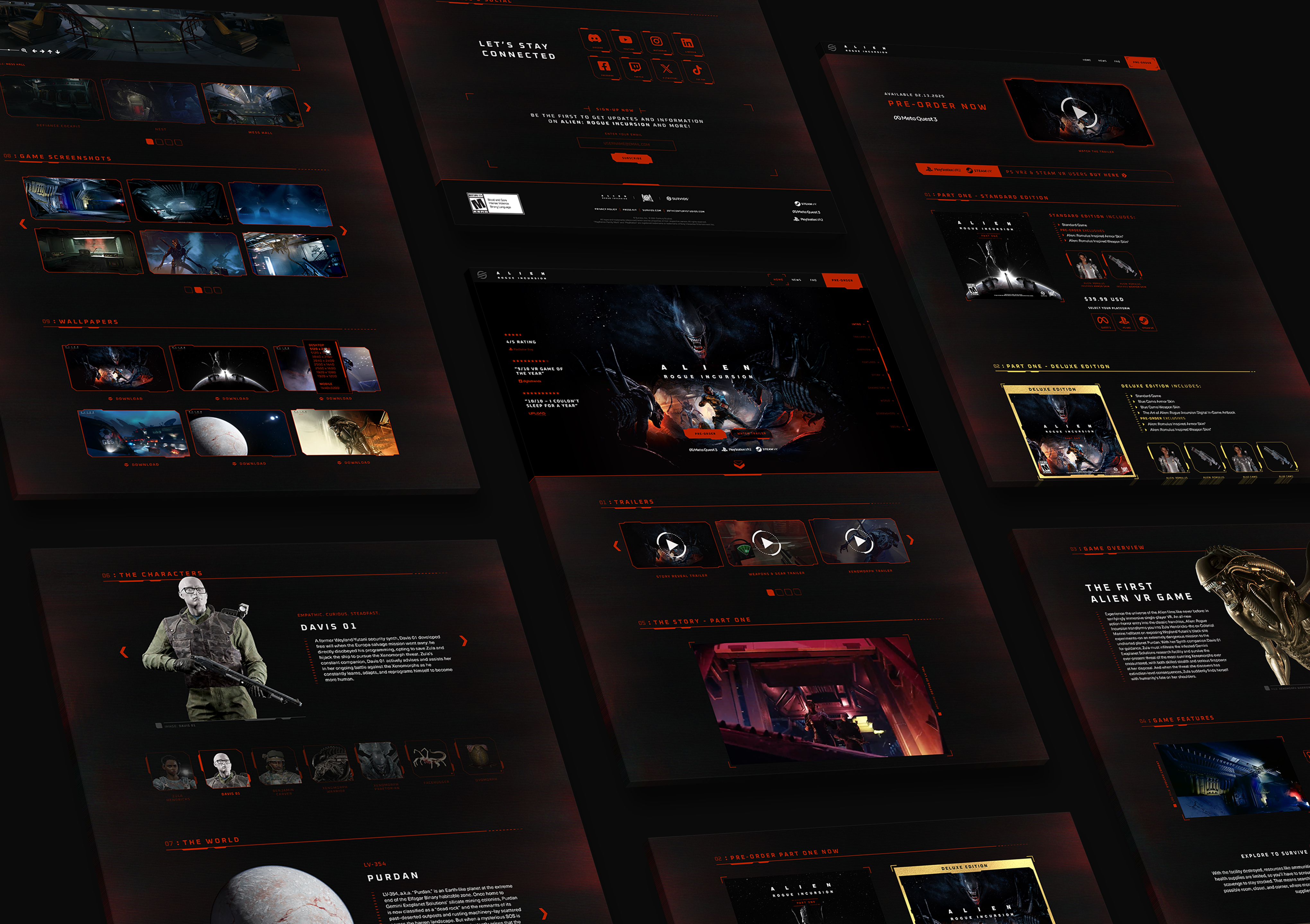 Alien Rogue Incursion Website Mockup